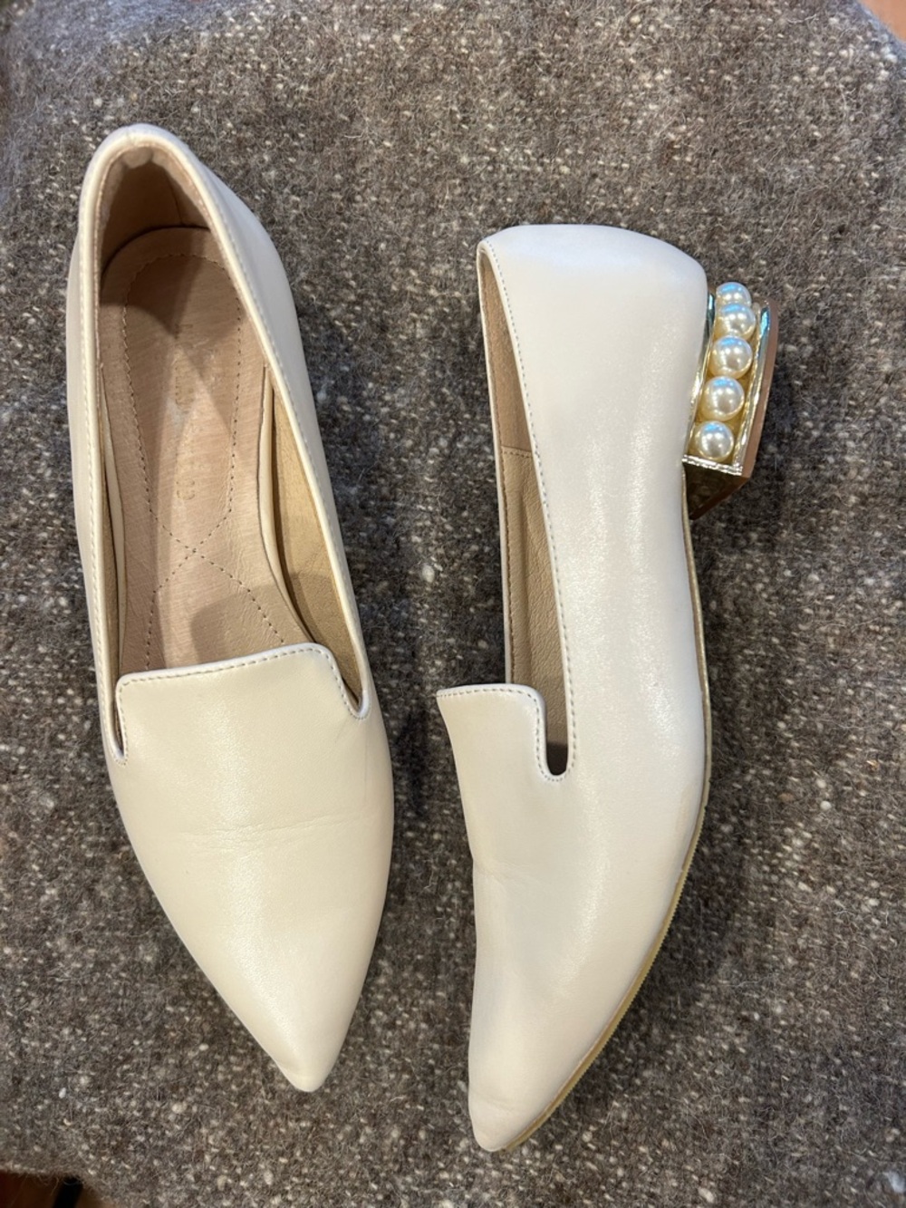 Nicholas Kirkwood Leather & Pearl Flats - Picture 6 of 8